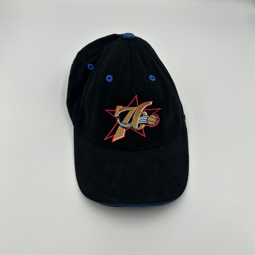 NBA Elevation Hat Philadelphia 76ers Mens OSFA Black Embroidered Adjustable Cap